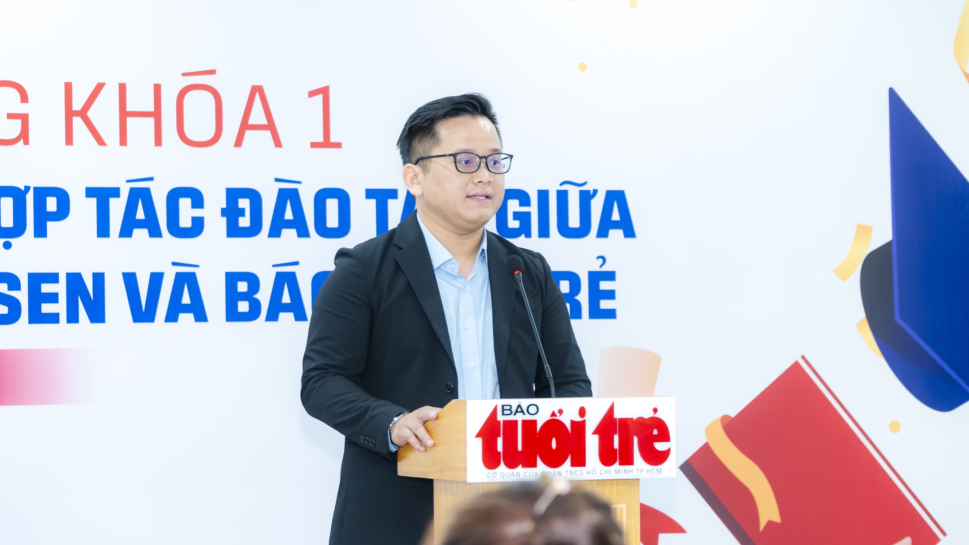 ThS. Đoàn Ngọc Duy – Phó Hiệu trưởng Nhà trường chia sẻ về chương trình hợp tác đào tạo