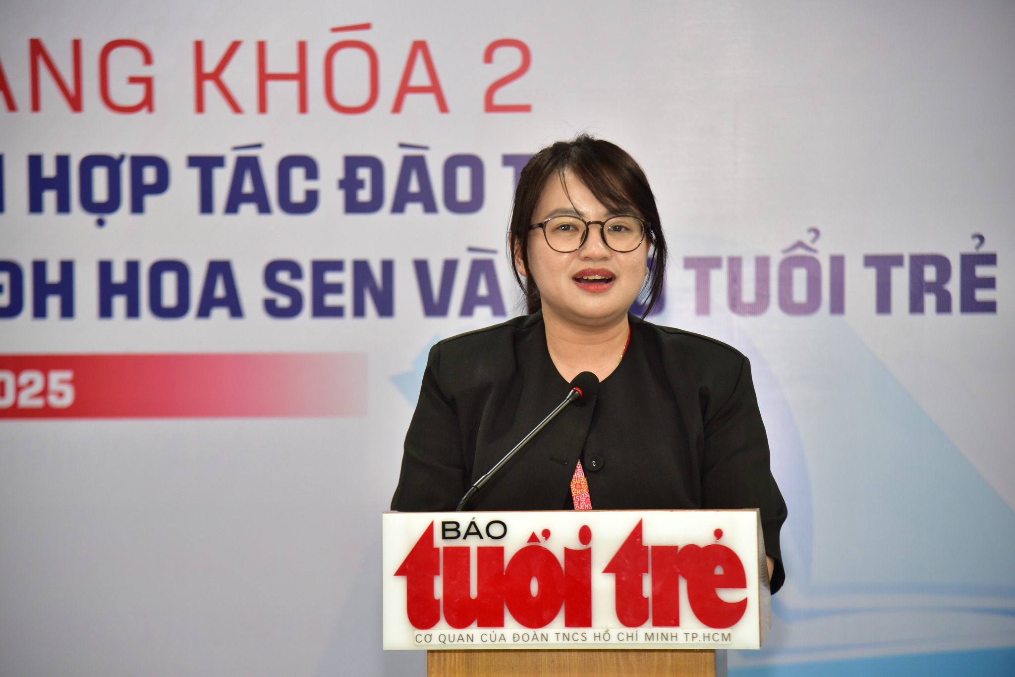 TS Đoàn Thị Ngọc Thúy, Phó trưởng khoa marketing – truyền thông Trường đại học Hoa Sen, tin tưởng sinh viên sẽ có những trải nghiệm học tập thú vị tại báo Tuổi Trẻ