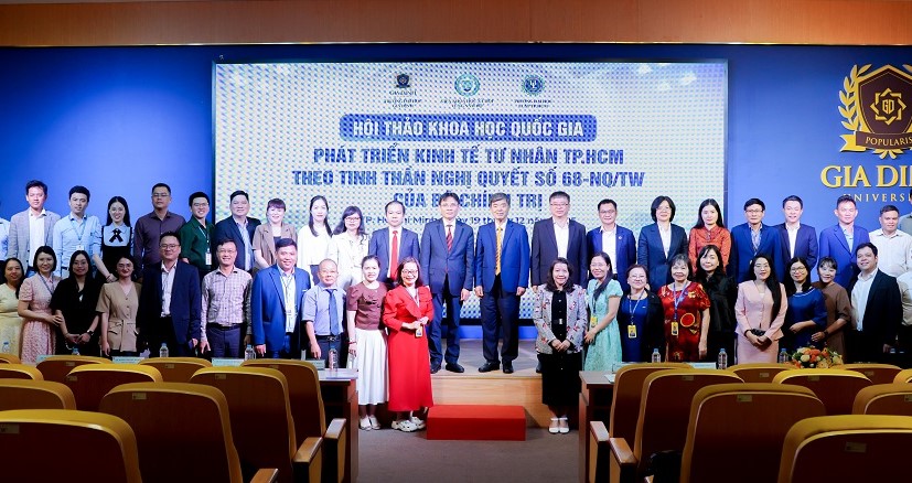 Hội thảo do Trường Đại học Gia Định phối hợp với Viện Khoa học xã hội vùng Nam Bộ và Trường Đại học Luật TP.HCM tổ chức, nhằm trao đổi học thuật, phân tích thực trạng và đề xuất các giải pháp phát triển khu vực kinh tế tư nhân TP.HCM trong giai đoạn 2026–2030