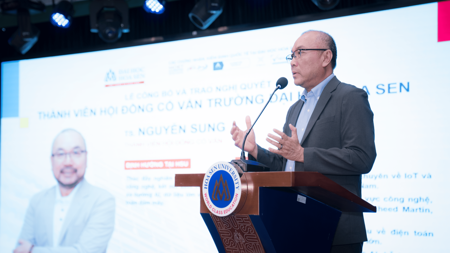 TS Nguyễn Sung khẳng định sẽ đẩy mạnh đào tạo AI và xây dựng nền tảng AI tại Đại học Hoa Sen