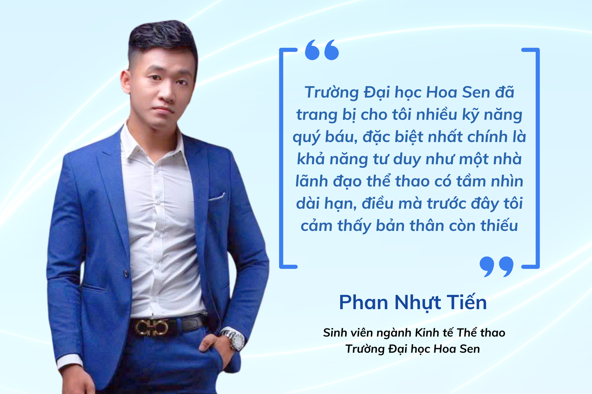sinh viên ngành Kinh tế Thể Thao, Trường Đại học Hoa Sen