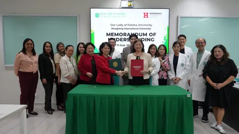 Trường Đại học Quốc tế Hồng Bàng ký kết hợp tác với Our Lady of Fatima, Philippines
