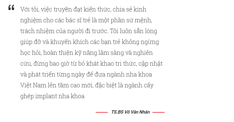 12 TS.BS Võ Văn Nhân - Người đưa nha khoa Việt vươn tầm thế giới