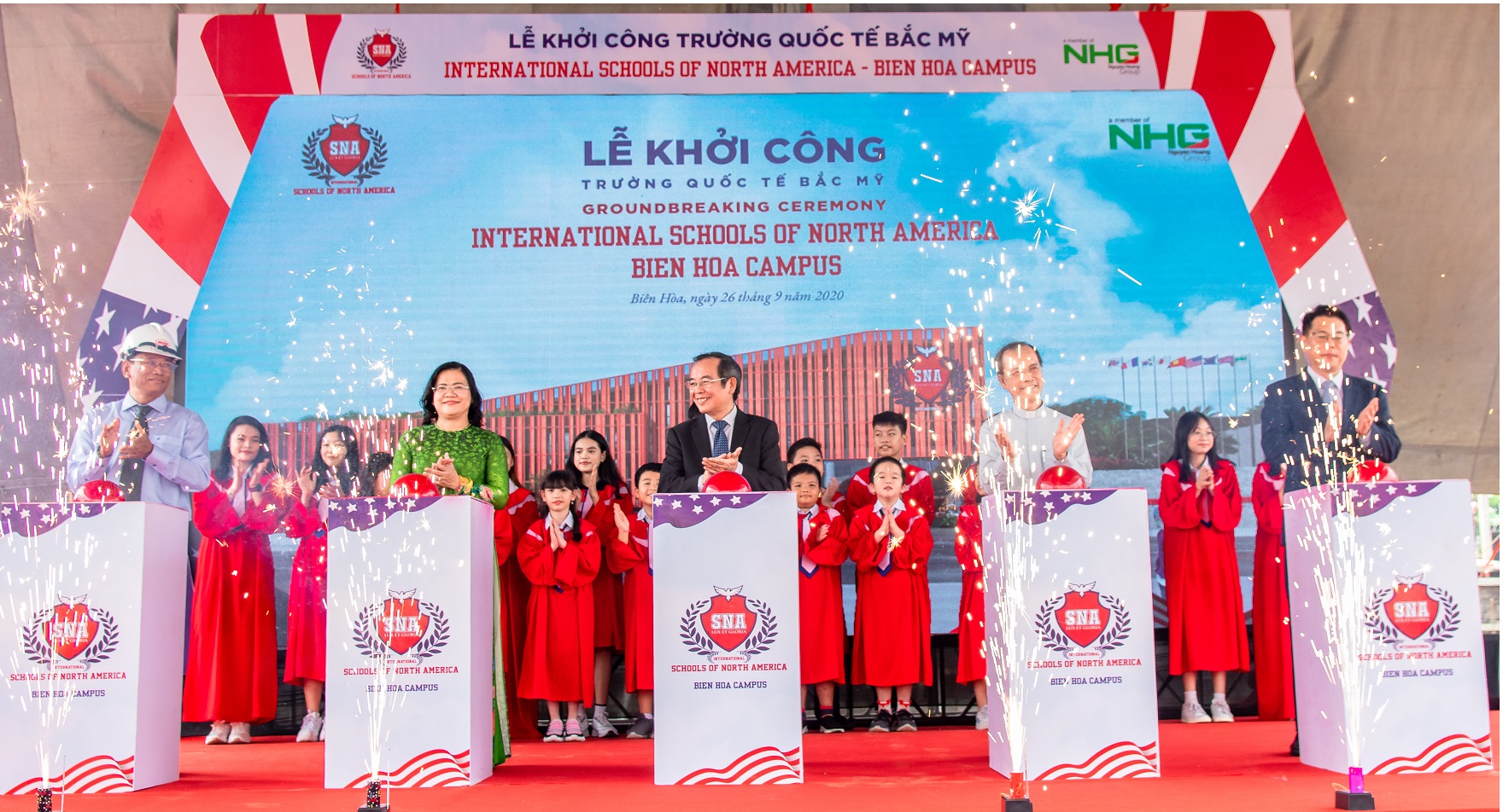 LE KHOI CONG 1 Khởi công trường Quốc tế Bắc Mỹ - SNA Biên Hòa
