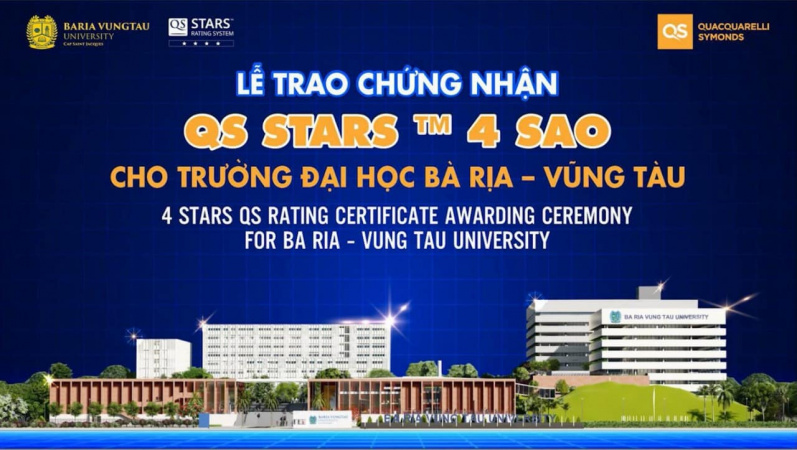 ĐH Bà Rịa – Vũng Tàu trở thành ĐH trẻ nhất Việt Nam đạt Chứng nhận QS STARS™ 4 SAO