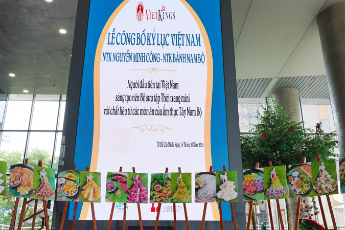 trien lam Bộ sưu tập thời trang làm từ bánh của Cựu sinh viên HIU xác lập kỷ lục Việt Nam