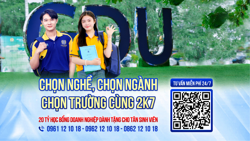 Ma Dan QR IN web 2 GDU khởi động chương trình “Chọn nghề, chọn ngành, chọn trường cùng 2K7”