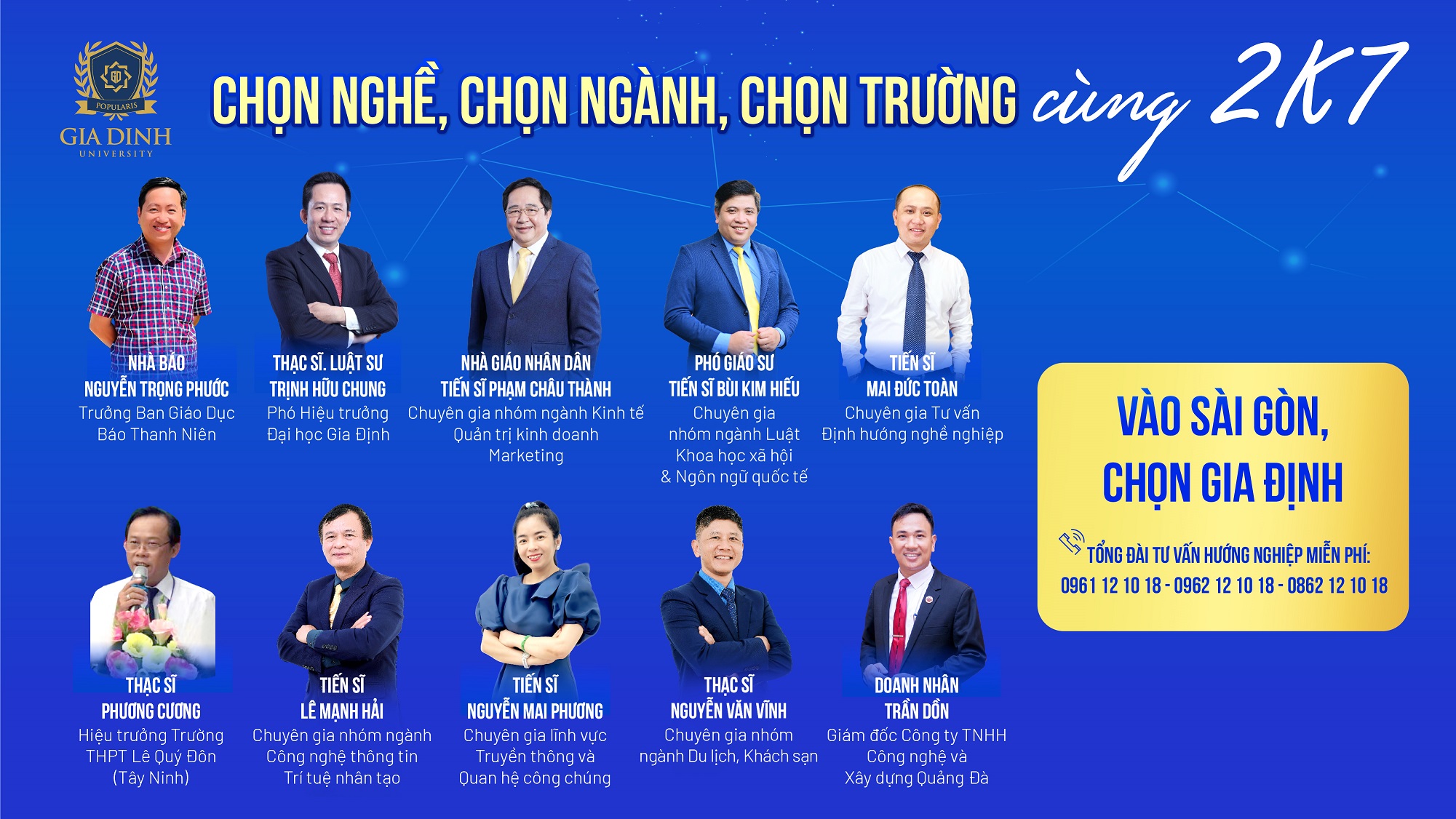 Chon Nghe Nganh Truong cung 2k7 web GDU đồng hành cùng 2K7 trên hành trình chọn nghề, chọn ngành